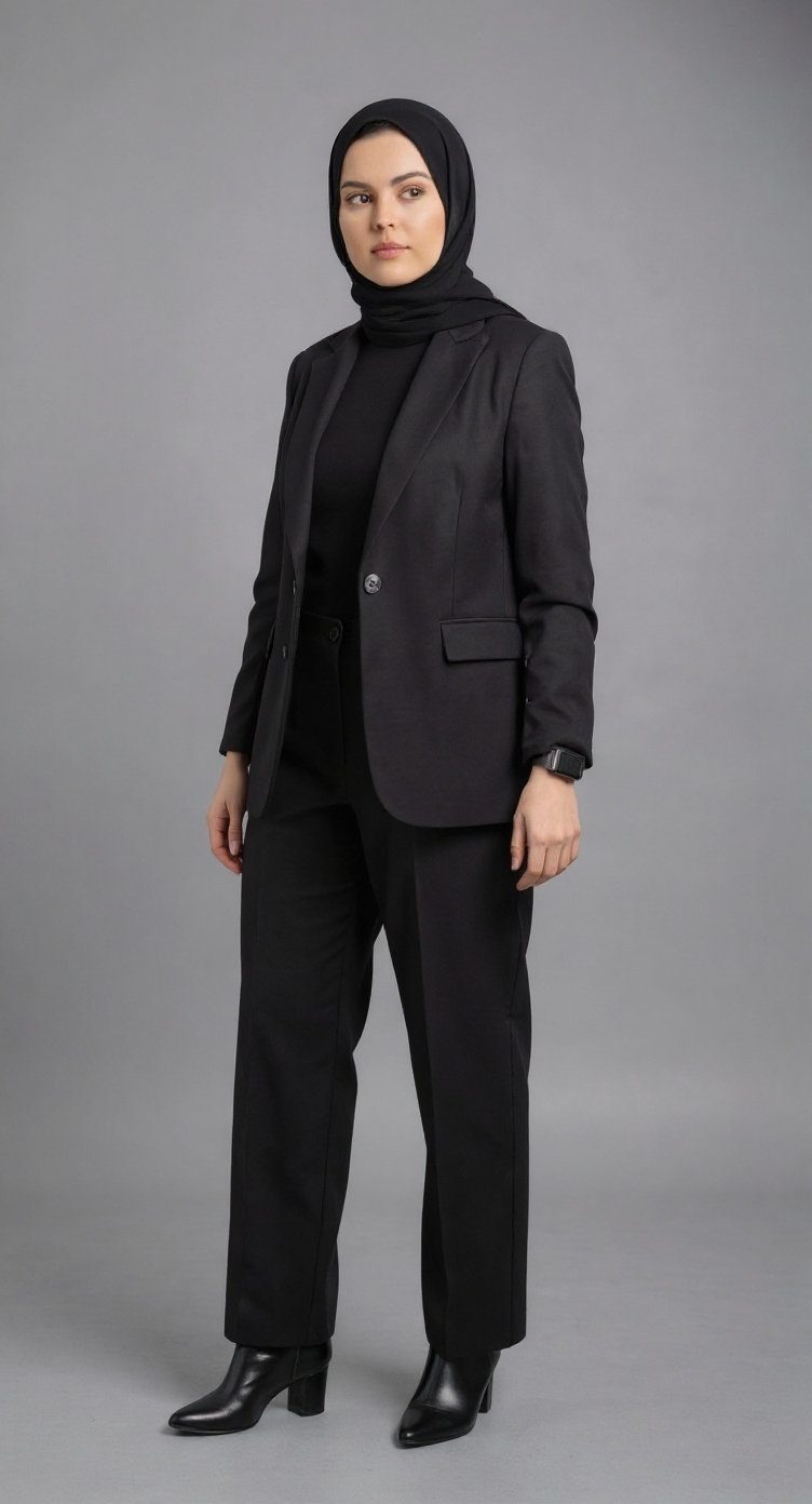 Black Wide-Leg Trousers - Elegant High-Waisted Dress Pants