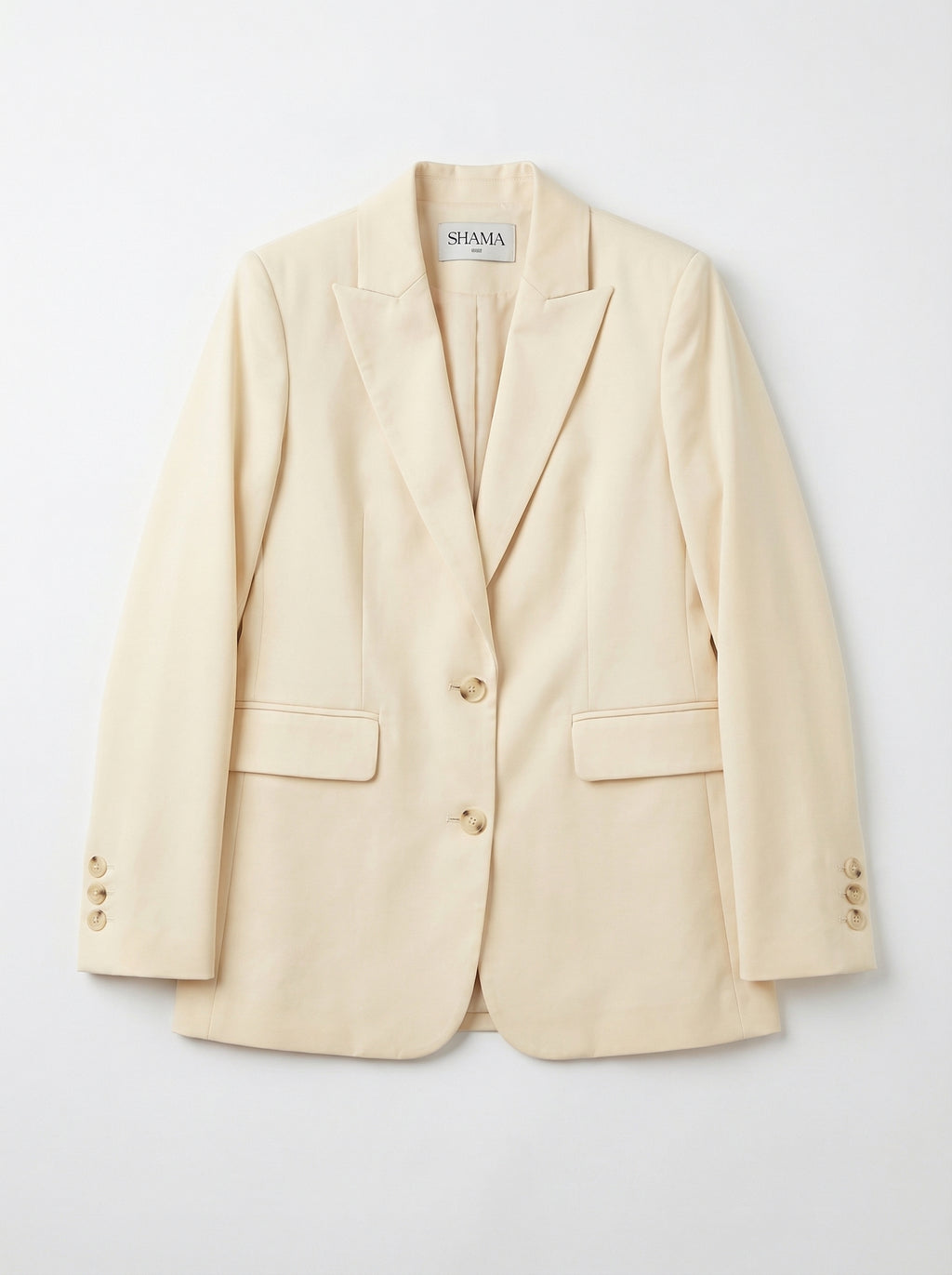 Beige Tailored Blazer - Sophisticated Women's Power Blazer