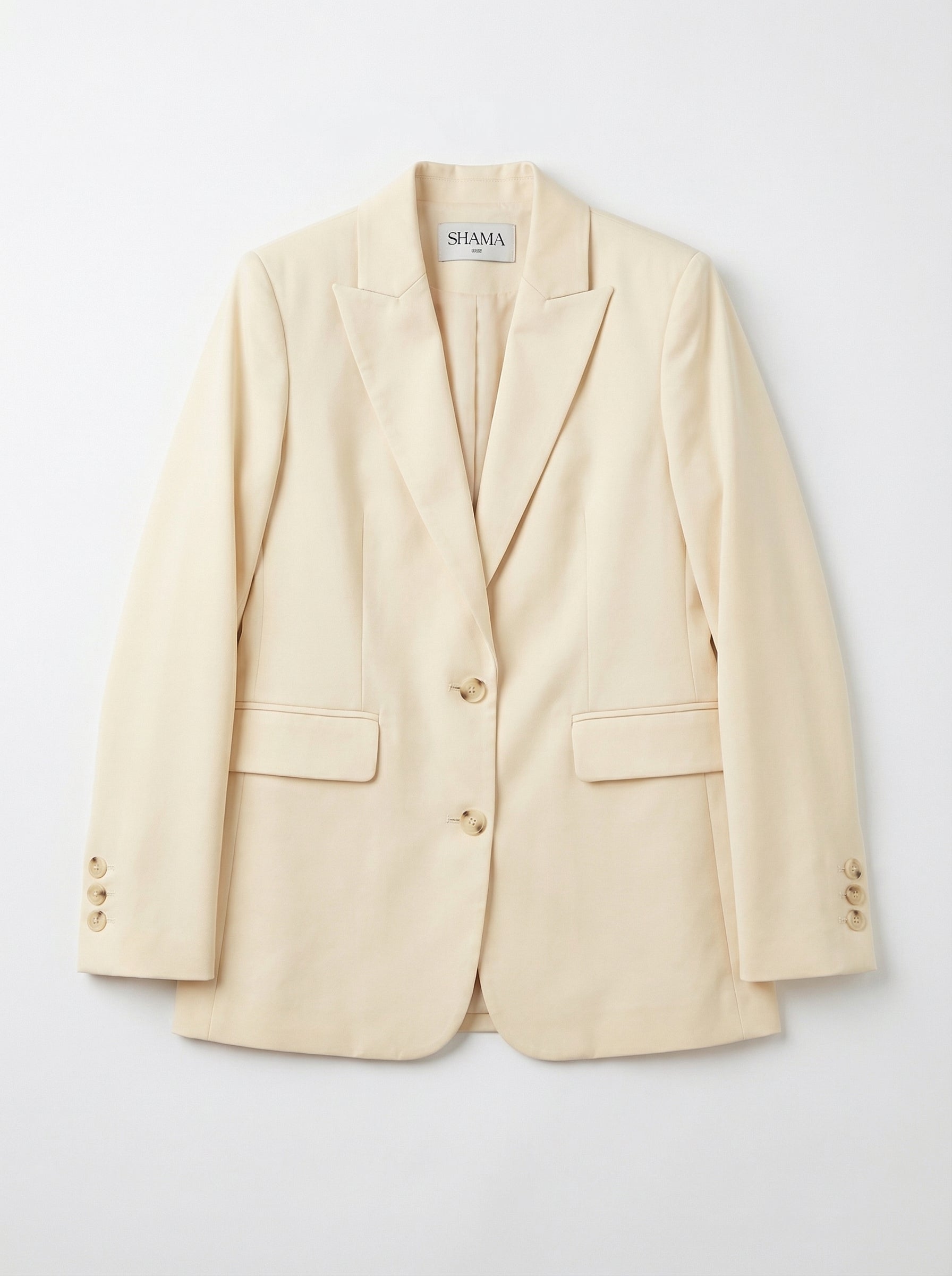 Beige Tailored Blazer - Sophisticated Women's Power Blazer