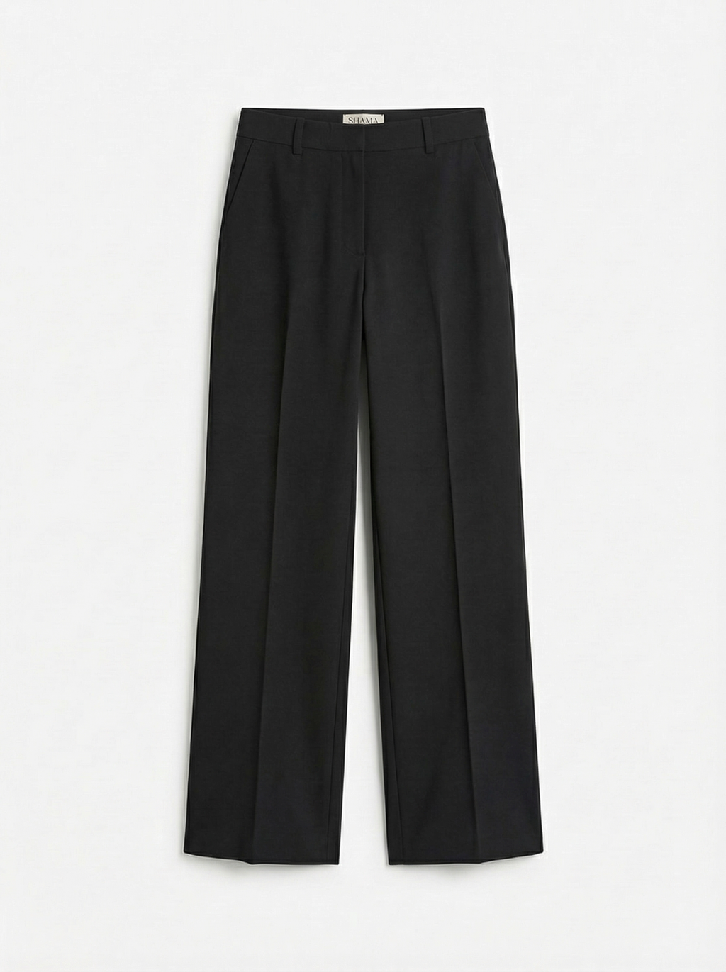 Black Wide-Leg Trousers - Elegant High-Waisted Dress Pants