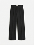 Black Wide-Leg Trousers - Elegant High-Waisted Dress Pants