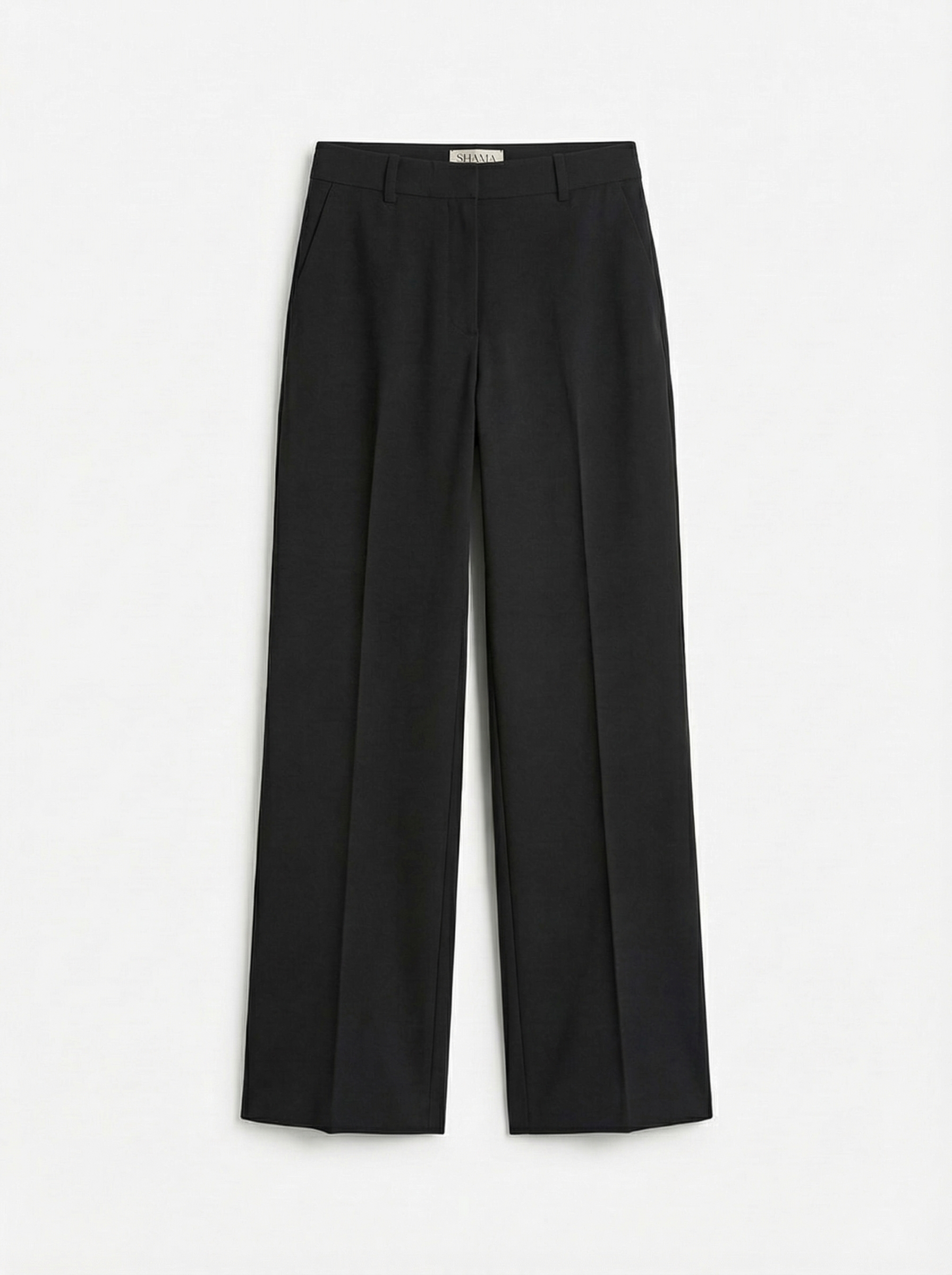 Black Wide-Leg Trousers - Elegant High-Waisted Dress Pants