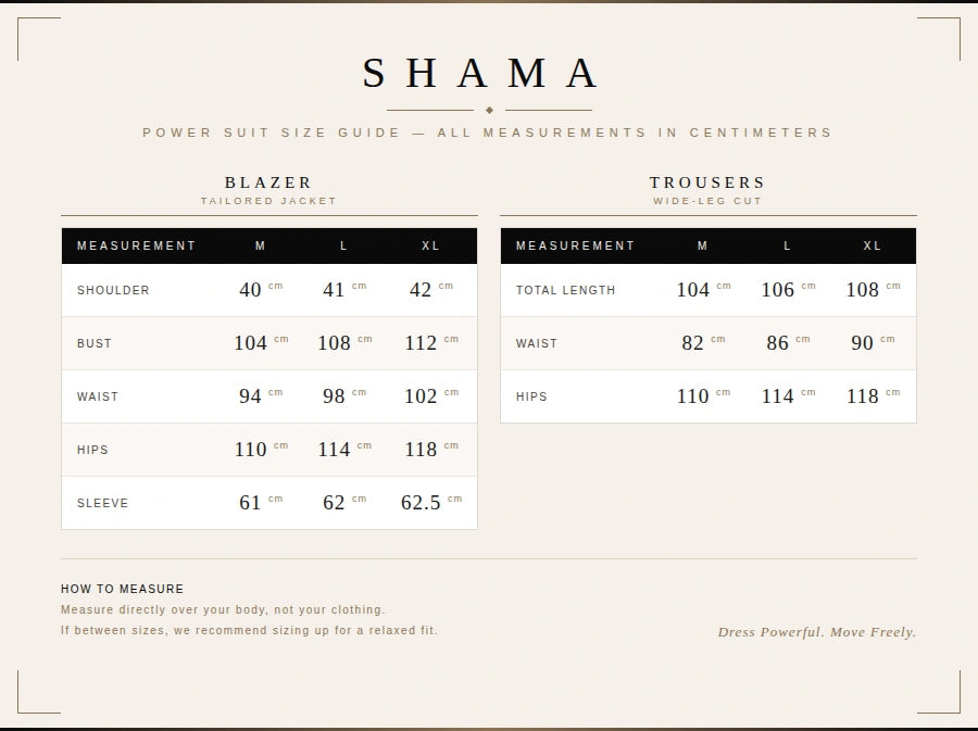 Beige Power Suit Set - Tailored Blazer & Wide-Leg Trousers